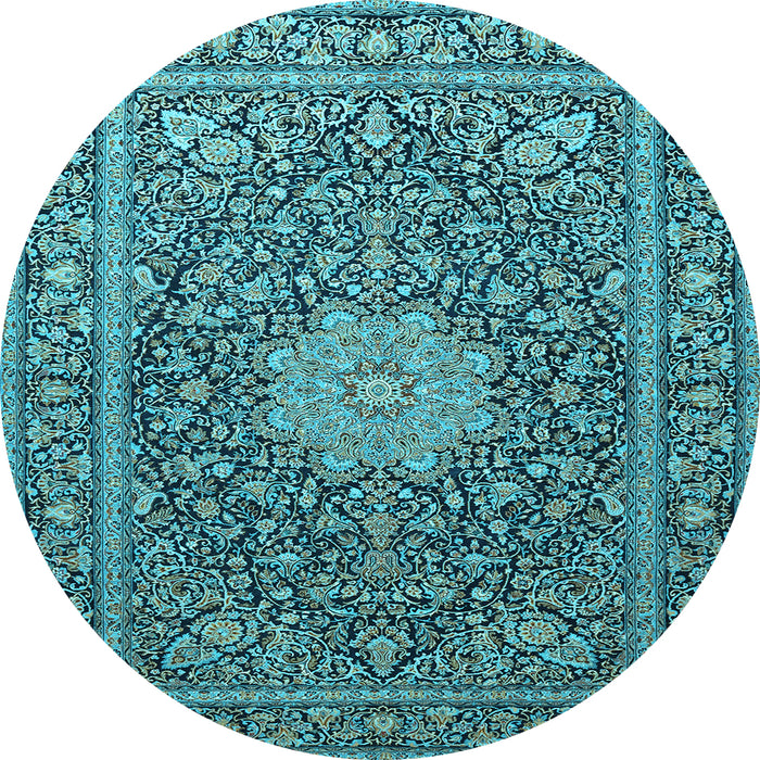 Round Persian Light Blue Traditional Rug, tr269lblu