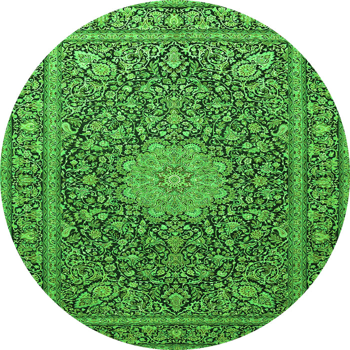 Machine Washable Persian Green Traditional Area Rugs, wshtr269grn