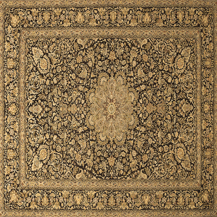 Square Machine Washable Persian Brown Traditional Rug, wshtr269brn