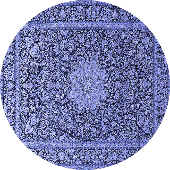 Round Persian Blue Traditional Rug, tr269blu