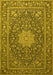 Machine Washable Persian Yellow Traditional Rug, wshtr269yw