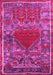 Machine Washable Persian Pink Traditional Rug, wshtr26pnk