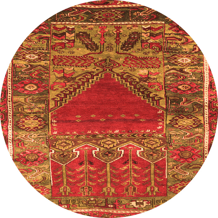 Square Persian Orange Traditional Rug, tr26org