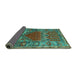 Sideview of Persian Turquoise Traditional Rug, tr26turq