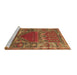 Sideview of Machine Washable Persian Brown Traditional Rug, wshtr26brn