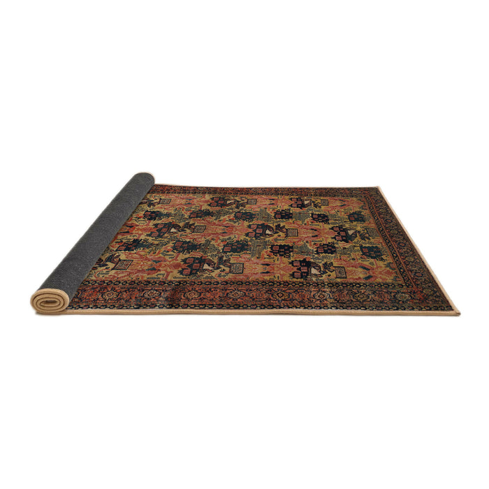 Sideview of Traditional Light Brown Animal Rug, tr27