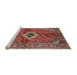 Sideview of Machine Washable Traditional Orange Salmon Pink Rug, wshtr2700