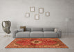 Machine Washable Persian Orange Traditional Area Rugs in a Living Room, wshtr2700org