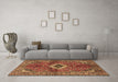 Machine Washable Persian Brown Traditional Rug in a Living Room,, wshtr2700brn