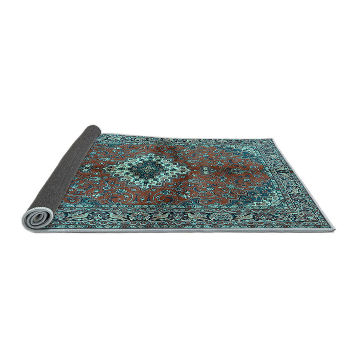 Sideview of Persian Light Blue Traditional Rug, tr2700lblu