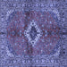 Square Persian Blue Traditional Rug, tr2700blu