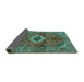 Sideview of Persian Turquoise Traditional Rug, tr2700turq