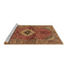 Sideview of Machine Washable Persian Brown Traditional Rug, wshtr2700brn