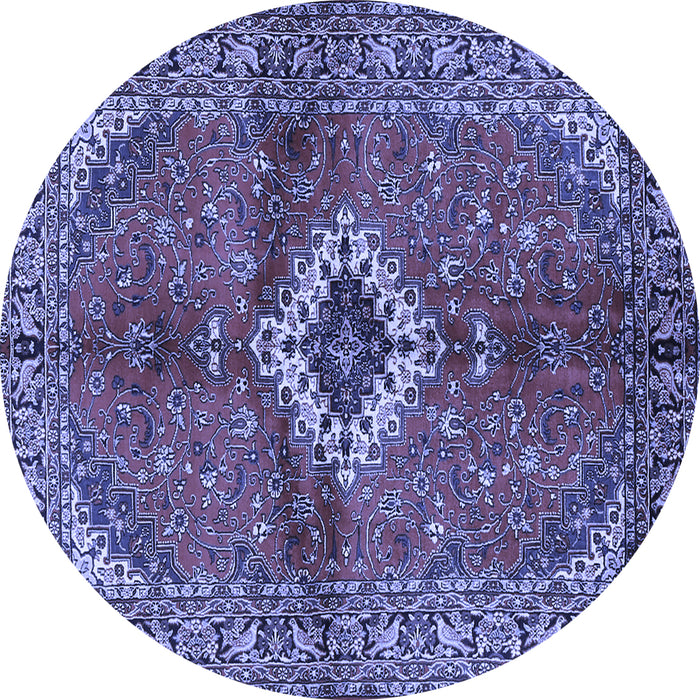 Round Persian Blue Traditional Rug, tr2700blu
