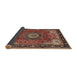 Sideview of Traditional Saffron Red Persian Rug, tr2701