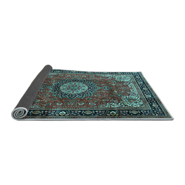 Sideview of Persian Light Blue Traditional Rug, tr2701lblu