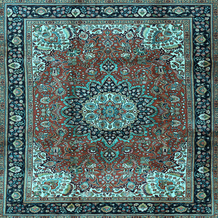Square Persian Light Blue Traditional Rug, tr2701lblu