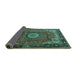 Sideview of Persian Turquoise Traditional Rug, tr2701turq