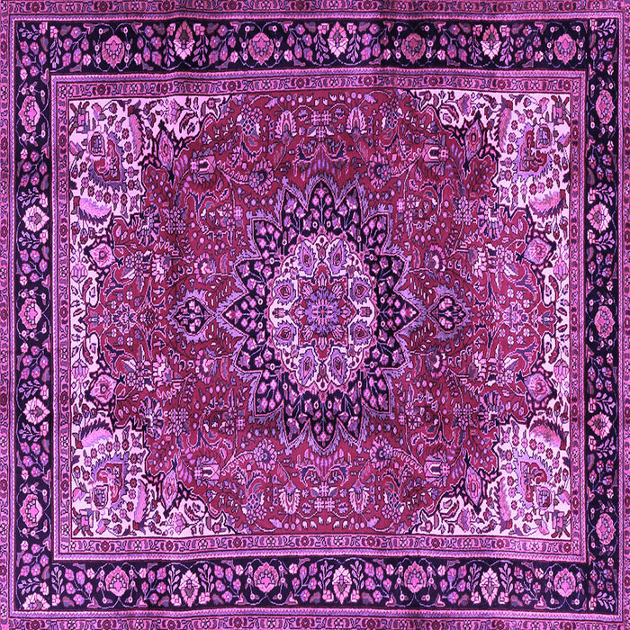 Square Machine Washable Persian Purple Traditional Area Rugs, wshtr2701pur