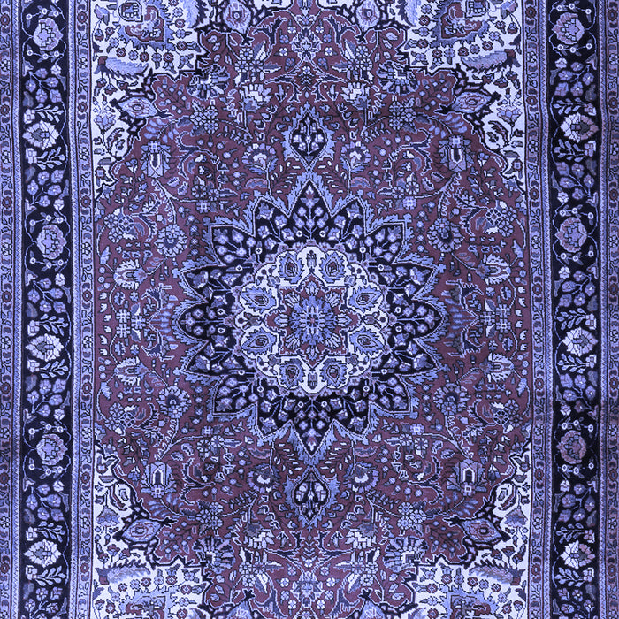 Machine Washable Persian Blue Traditional Rug, wshtr2701blu