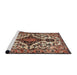 Sideview of Machine Washable Traditional Sandy Brown Rug, wshtr2702