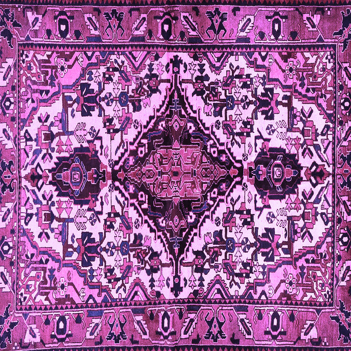 Square Machine Washable Persian Purple Traditional Area Rugs, wshtr2702pur
