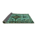 Sideview of Persian Turquoise Traditional Rug, tr2702turq