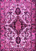 Machine Washable Persian Pink Traditional Rug, wshtr2702pnk