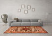 Machine Washable Persian Orange Traditional Area Rugs in a Living Room, wshtr2702org