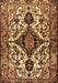 Machine Washable Persian Brown Traditional Rug, wshtr2702brn