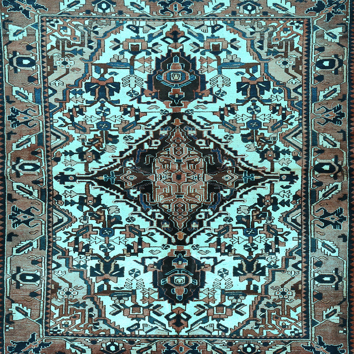 Square Persian Light Blue Traditional Rug, tr2702lblu
