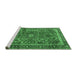 Sideview of Machine Washable Persian Emerald Green Traditional Area Rugs, wshtr2703emgrn