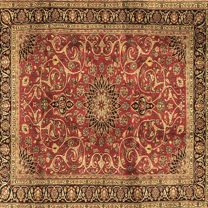 Square Persian Brown Traditional Rug, tr2703brn