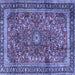 Square Persian Blue Traditional Rug, tr2703blu
