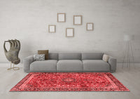 Machine Washable Persian Red Traditional Rug, wshtr2703red