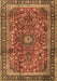 Machine Washable Persian Brown Traditional Rug, wshtr2703brn