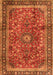 Serging Thickness of Machine Washable Persian Orange Traditional Area Rugs, wshtr2703org