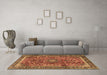 Machine Washable Persian Brown Traditional Rug in a Living Room,, wshtr2703brn