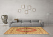 Machine Washable Persian Brown Traditional Rug in a Living Room,, wshtr2704brn