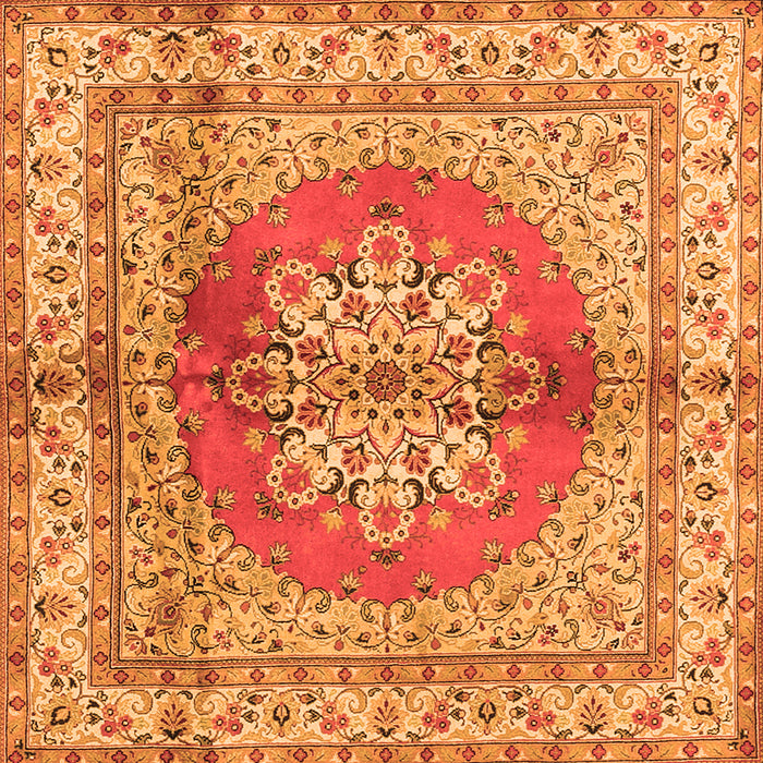 Serging Thickness of Persian Orange Traditional Rug, tr2704org