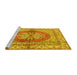 Sideview of Machine Washable Persian Yellow Traditional Rug, wshtr2704yw