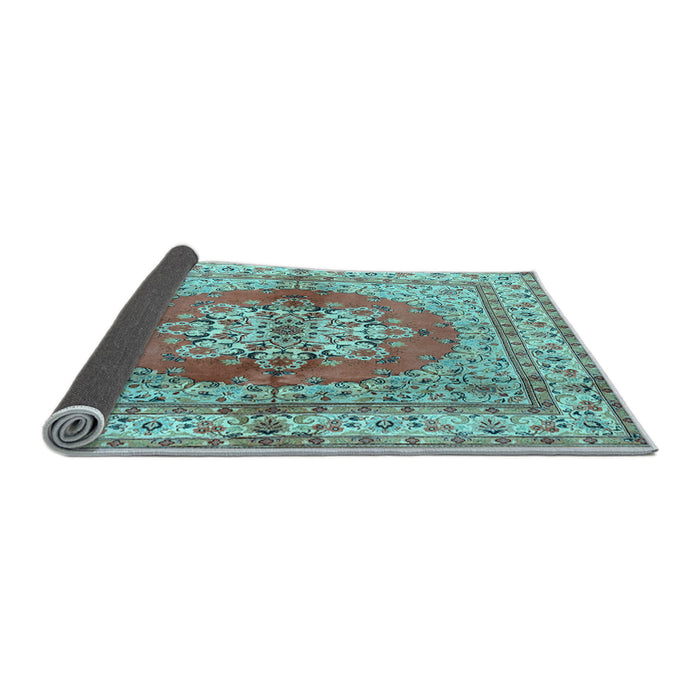 Sideview of Persian Light Blue Traditional Rug, tr2704lblu