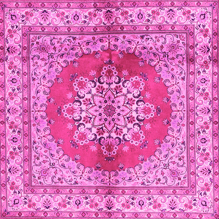 Square Persian Pink Traditional Rug, tr2704pnk