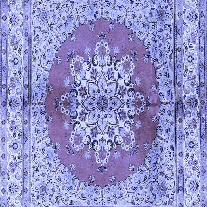 Machine Washable Persian Blue Traditional Rug, wshtr2704blu