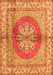 Serging Thickness of Machine Washable Persian Orange Traditional Area Rugs, wshtr2704org