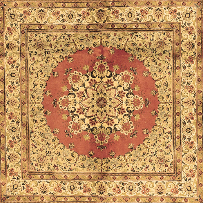 Square Persian Brown Traditional Rug, tr2704brn