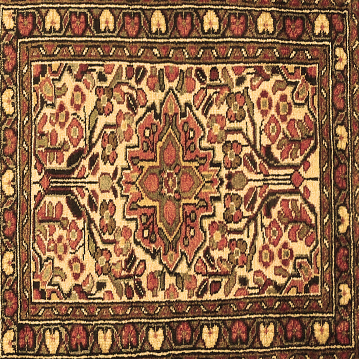 Square Machine Washable Persian Brown Traditional Rug, wshtr2705brn