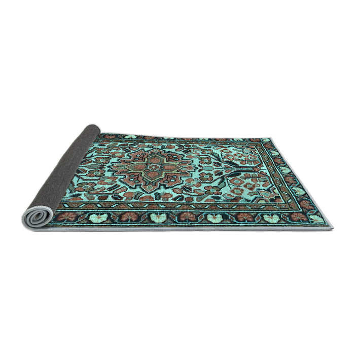 Sideview of Persian Light Blue Traditional Rug, tr2705lblu