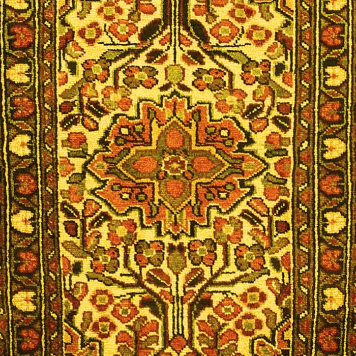 Machine Washable Persian Yellow Traditional Rug, wshtr2705yw