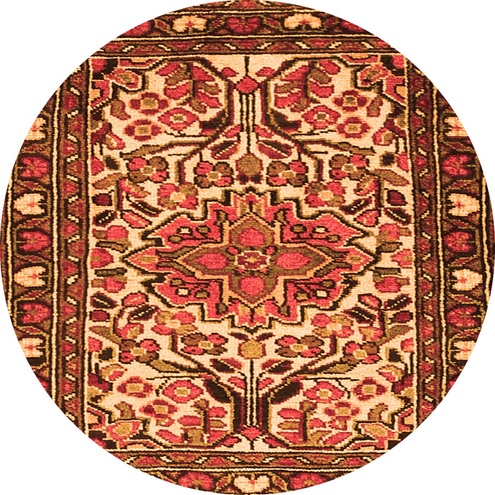 Machine Washable Persian Orange Traditional Area Rugs, wshtr2705org